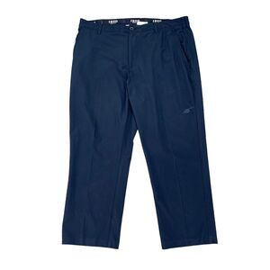 Izod Golf Pants Mens 38x25 Navy Blue Cropped Flat Front Stretch Sweat Wick Chino